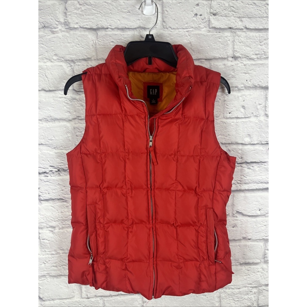 Gap Vintage Y2K Gorpcore Camping Women's Red Down Filled Puffer Vest Size Small